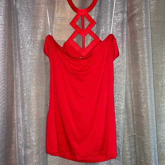 COPY - Red Halter Top - Picture 3 of 4